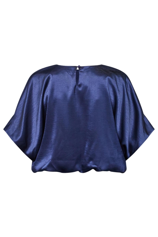 SisterS point blauwe dames blouse | Achteraanzicht