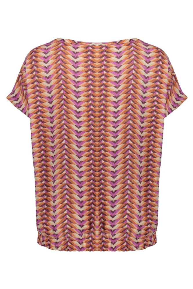 Geisha paarse dames t-shirt | Achteraanzicht