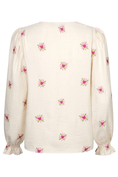 Ydence beige dames t-shirt | Achteraanzicht