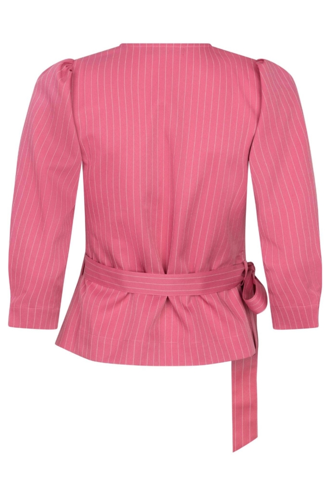 Ydence roze dames blouse | Achteraanzicht