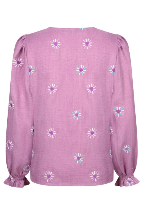 Ydence paarse dames t-shirt | Achteraanzicht