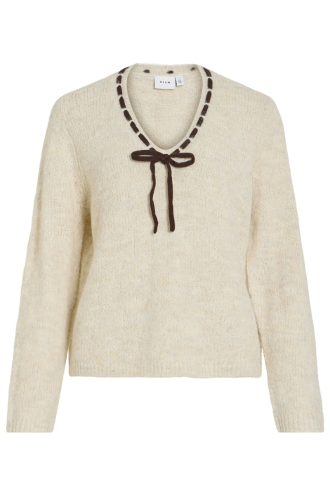 Vila beige dames top | Vooraanzicht