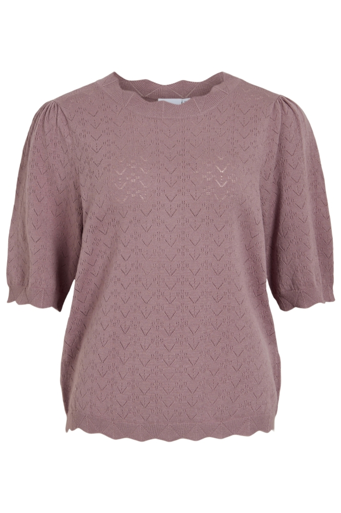 Vila roze dames t-shirt | Vooraanzicht