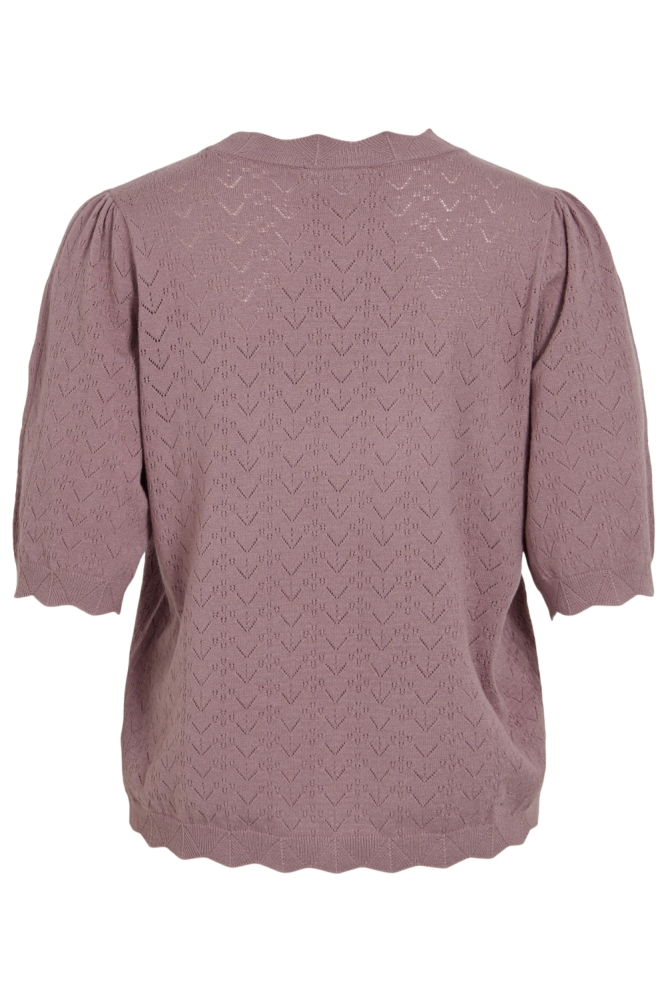Vila roze dames t-shirt | Achteraanzicht