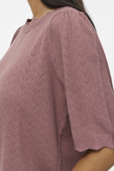 Vila roze dames t-shirt | Close up
