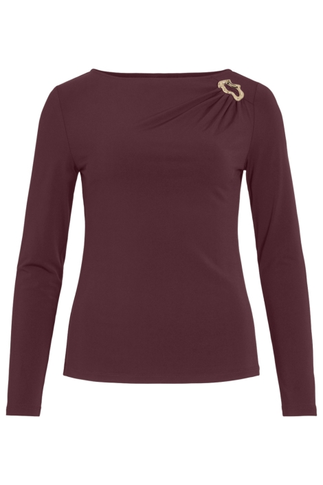 Vila bordeaux dames t-shirt | Vooraanzicht