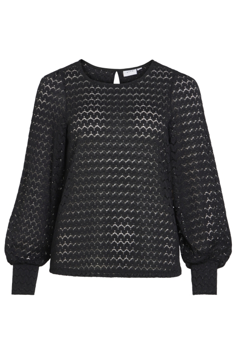 Vila zwarte dames blouse | Vooraanzicht