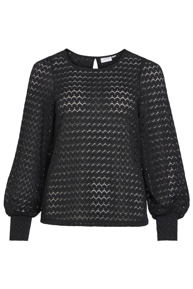 Vila zwarte dames blouse | Vooraanzicht