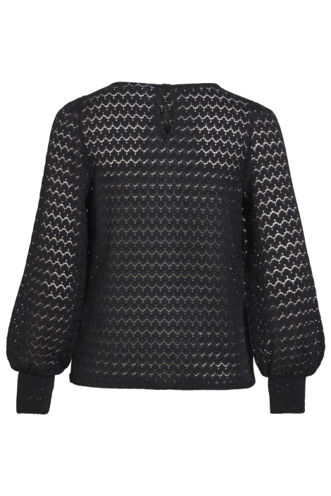 Vila zwarte dames blouse | Achteraanzicht