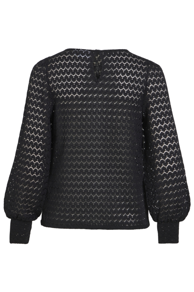 Vila zwarte dames blouse | Achteraanzicht