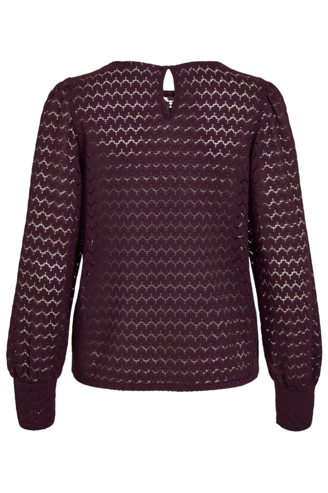 Vila bordeaux dames blouse | Achteraanzicht