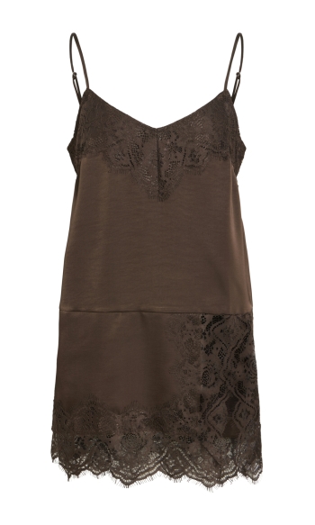 VILEA STRAP LACE TUNIC 14120283 Coffee Bean