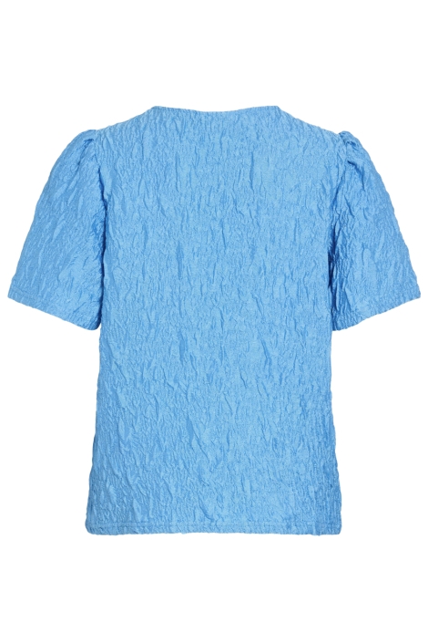 Vila blauwe dames t-shirt | Achteraanzicht