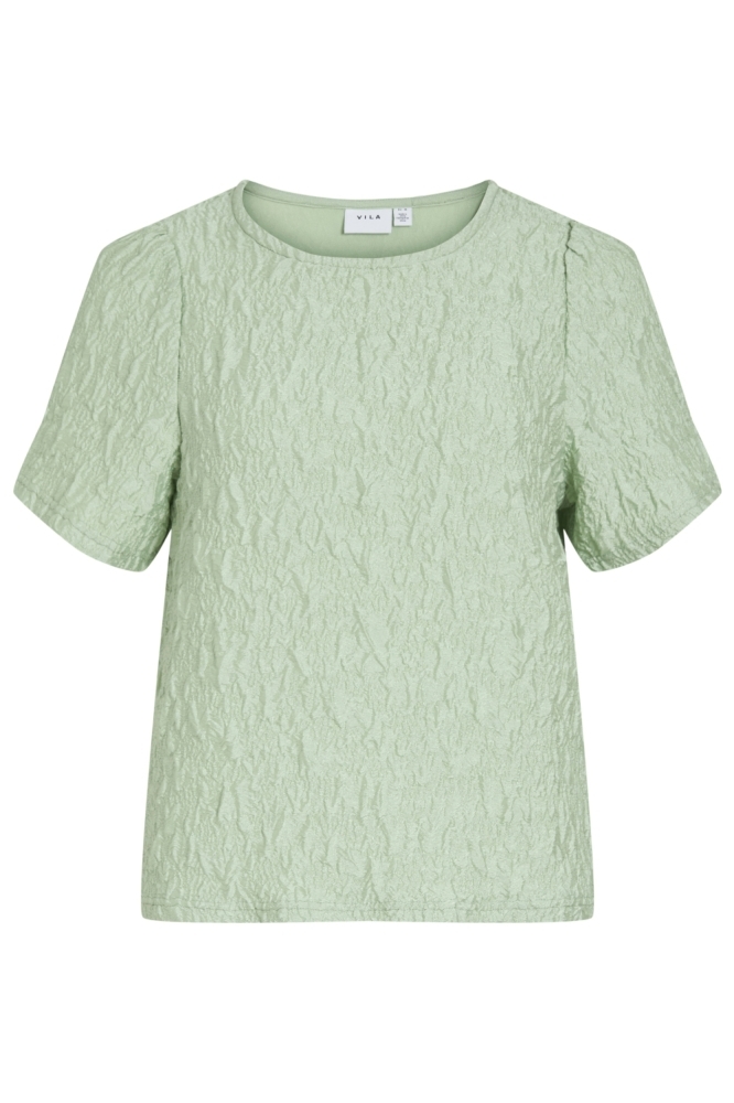 Vila groene dames t-shirt | Vooraanzicht