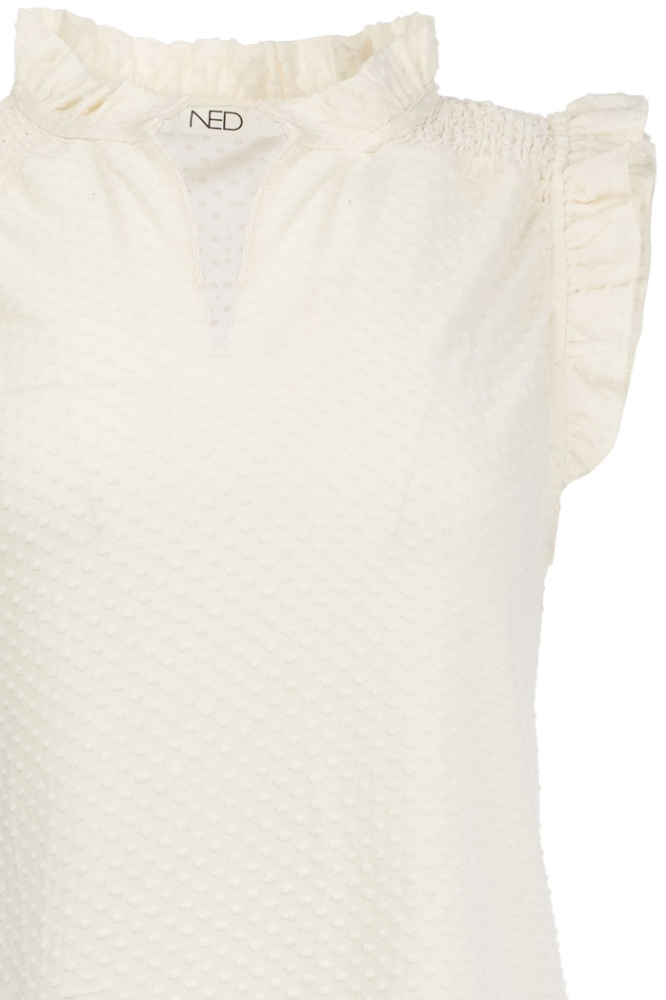 NED ecru dames top | Close up