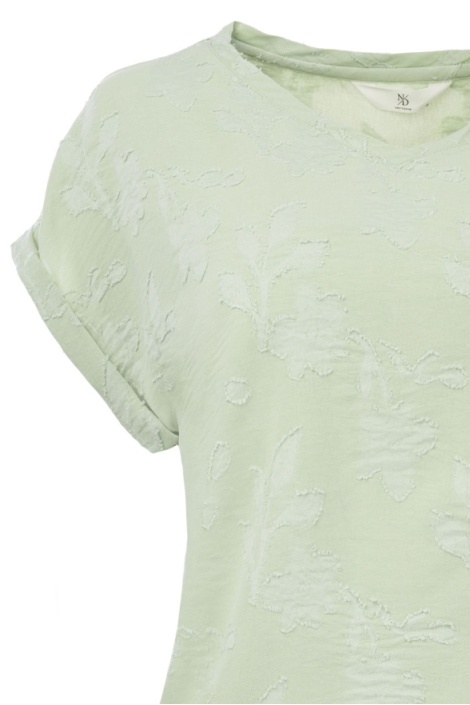 NED groene dames t-shirt | Close up