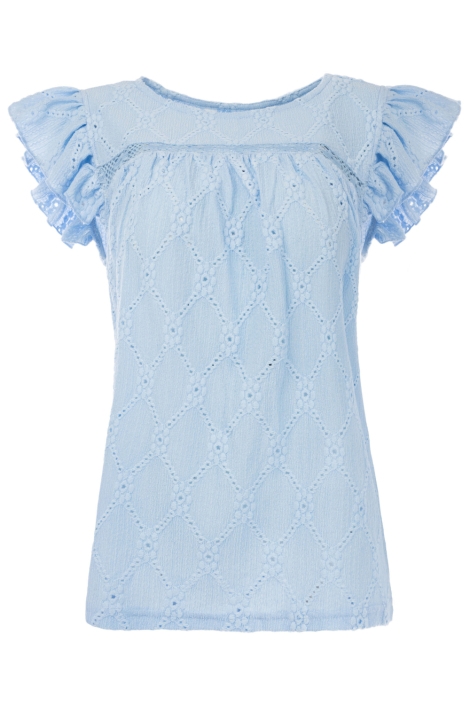 NED blauwe dames top | Vooraanzicht