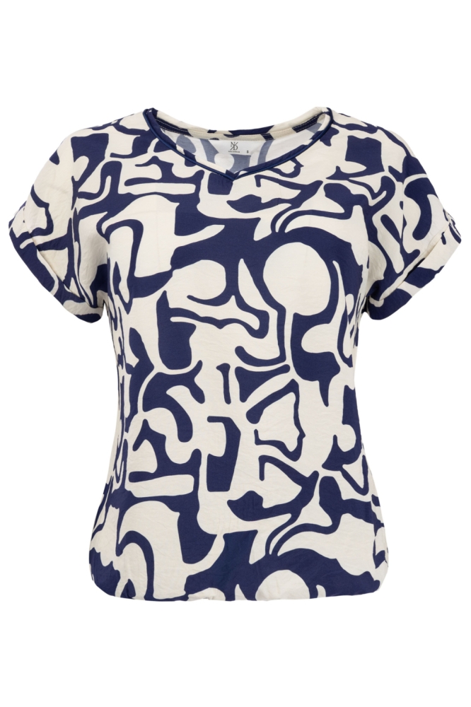 NED blauwe dames blouse | Vooraanzicht