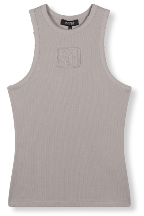Refined Department grijze dames top | Vooraanzicht