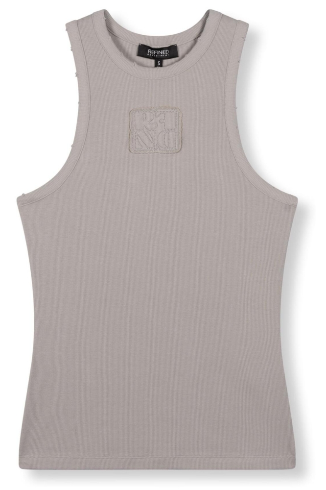 Refined Department grijze dames top | Vooraanzicht