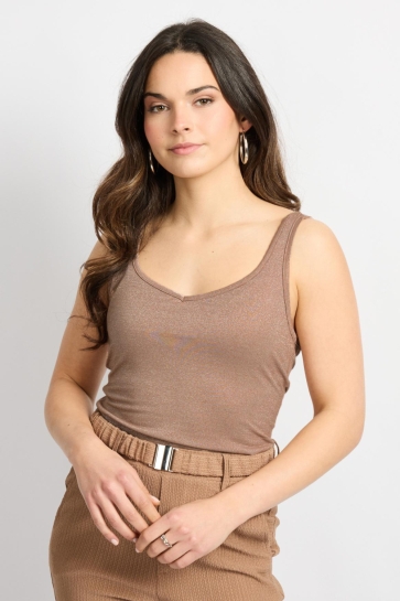 C&S The Label Top TINDY SINGLET 26ZQH06 507 LATTE