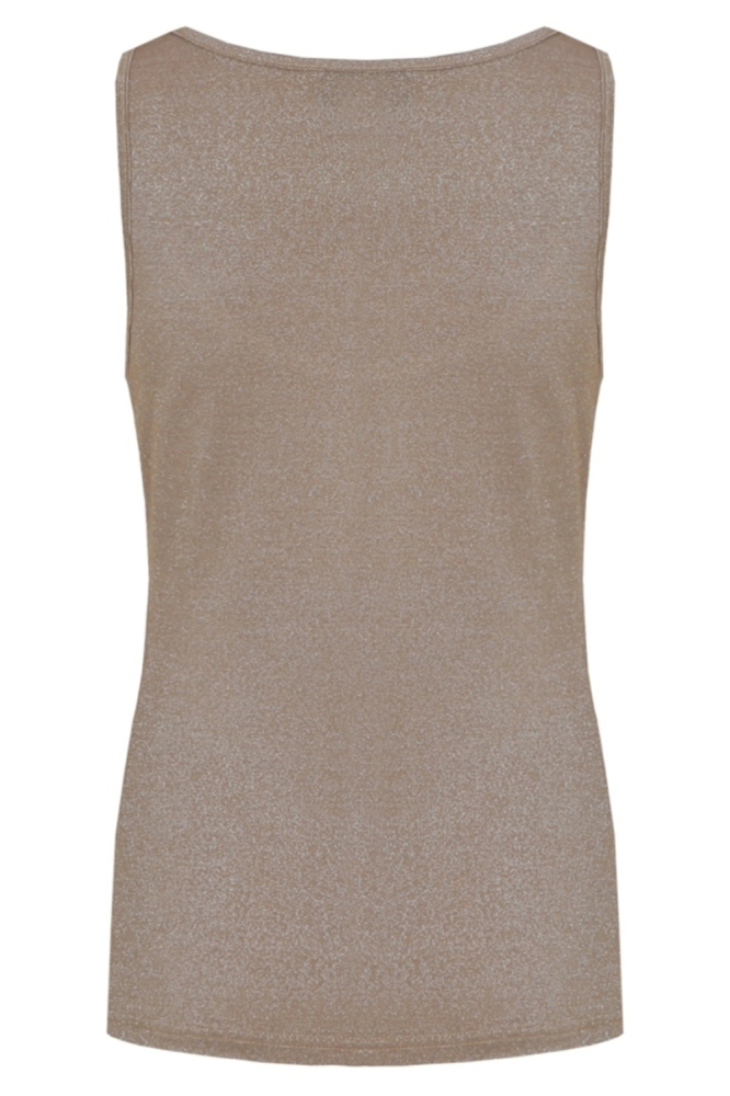 C&S The Label taupe dames top | Achteraanzicht