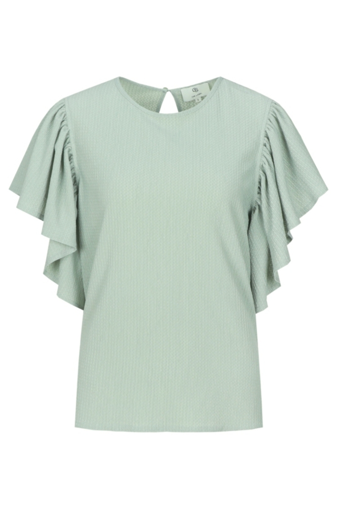 C&S The Label groene dames t-shirt | Vooraanzicht