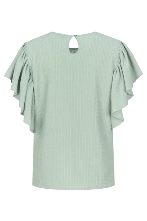 C&S The Label groene dames t-shirt | Achteraanzicht