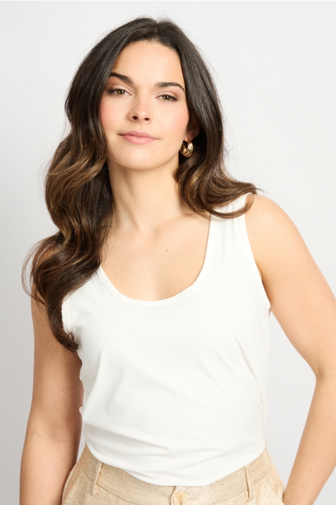 C&S The Label witte dames top | Close up