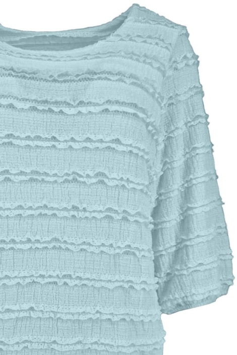 FOS Amsterdam blauwe dames t-shirt | Close up