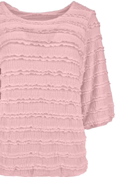 FOS Amsterdam roze dames t-shirt | Close up