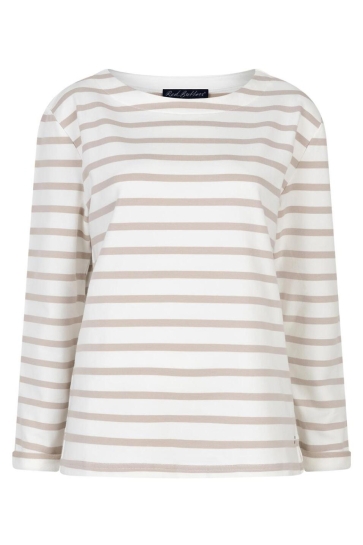 Red Button T-shirt TERRY STRIPE WITHOUT LOGO SRB4753A Pebble