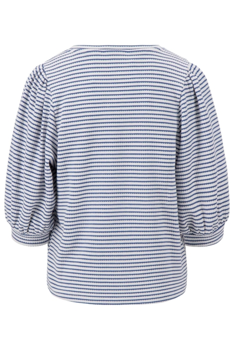 Zusss blauwe dames t-shirt | Achteraanzicht