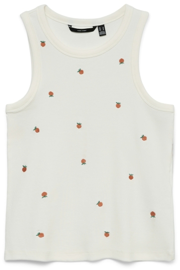 Vero Moda Top VMNAJA TANK TOP BOX JRS 10341964 Snow White/PEACH