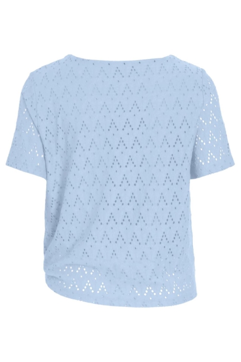 Vila blauwe dames t-shirt | Achteraanzicht