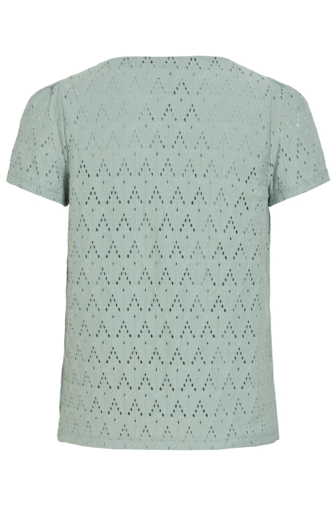 Vila groene dames t-shirt | Achteraanzicht