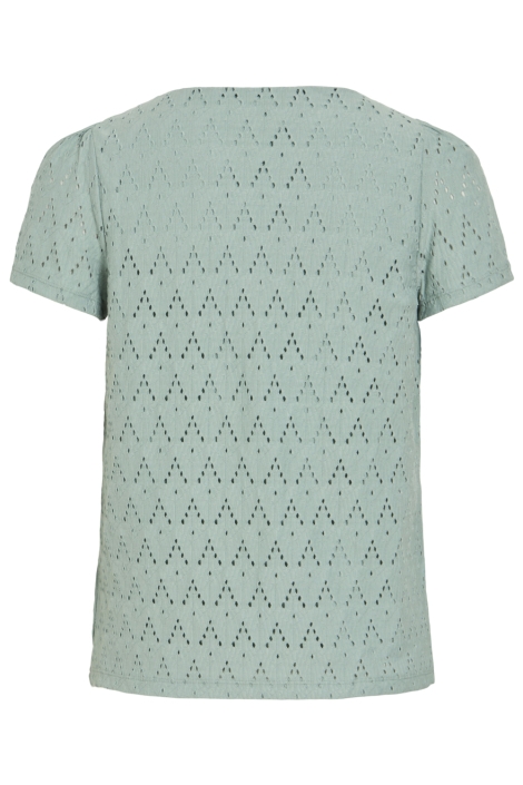 Vila groene dames t-shirt | Achteraanzicht