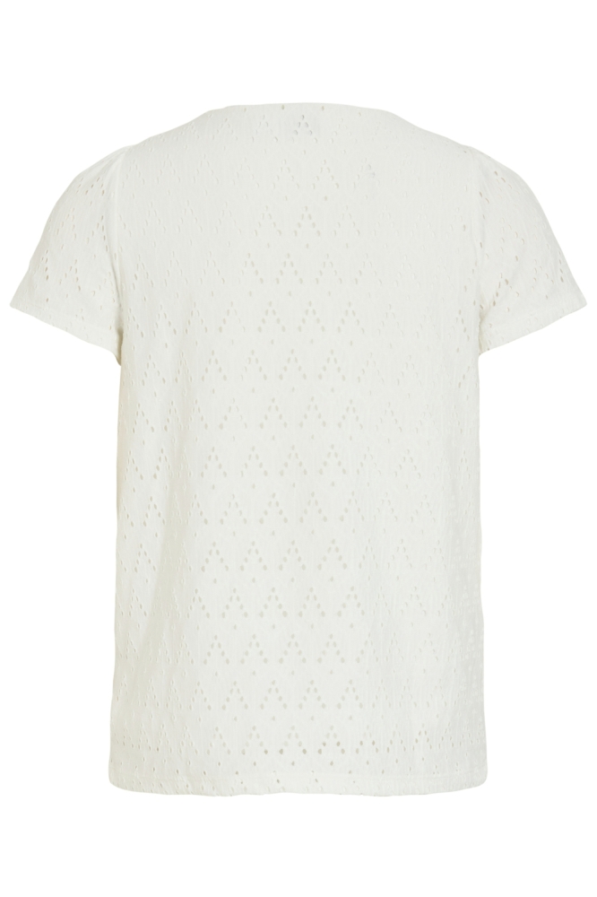 Vila witte dames t-shirt | Achteraanzicht