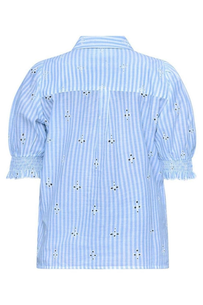 SisterS point blauwe dames blouse | Achteraanzicht