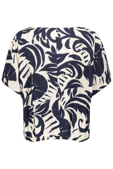 Geisha blauwe dames t-shirt | Achteraanzicht