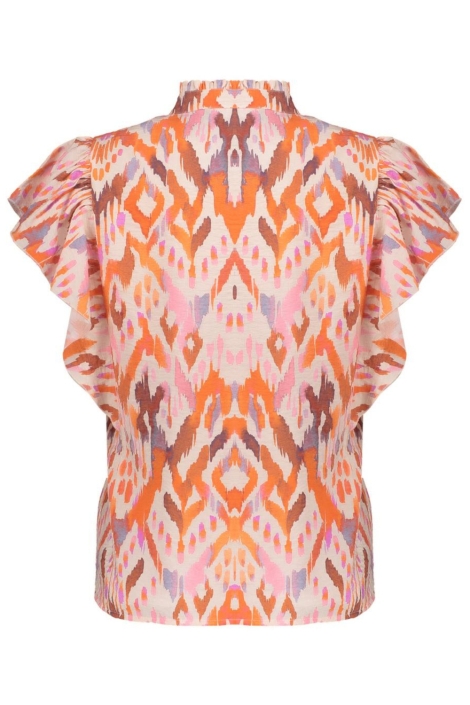 Geisha multi color dames t-shirt | Achteraanzicht