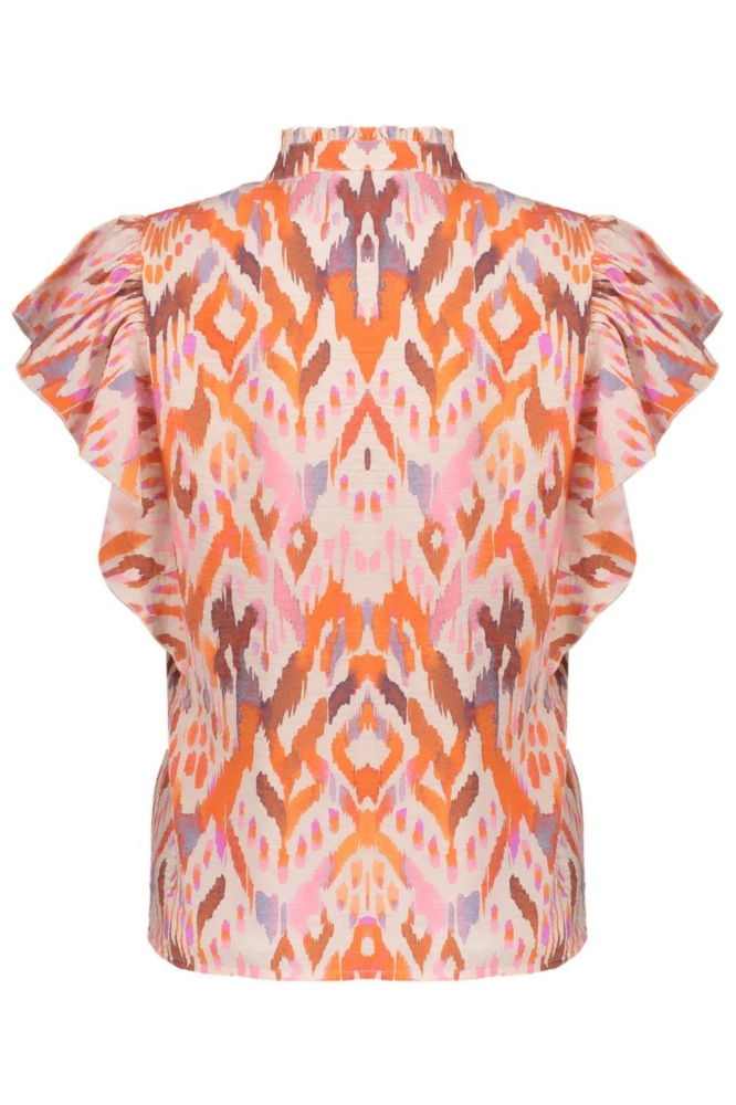 Geisha multi color dames t-shirt | Achteraanzicht