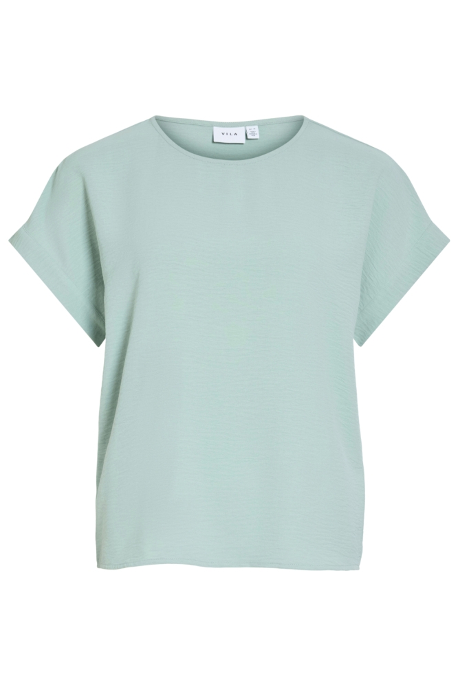 Vila groene dames t-shirt | Vooraanzicht