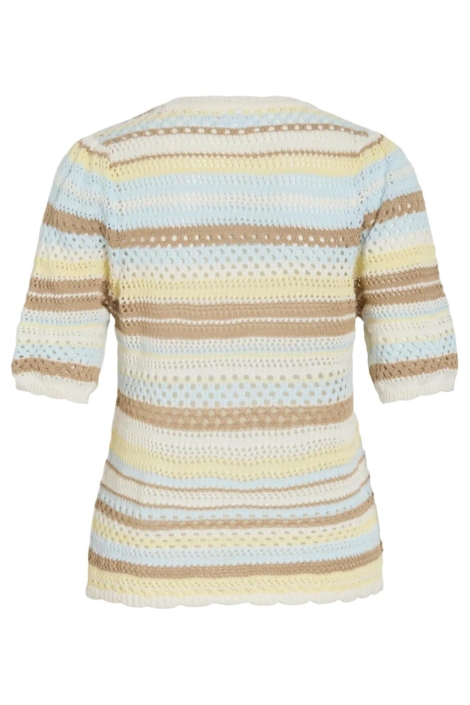 Vila beige dames trui | Achteraanzicht