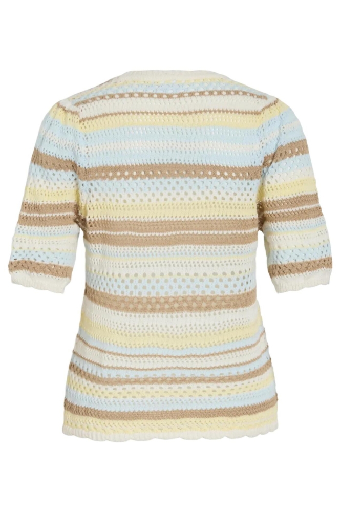 Vila beige dames trui | Achteraanzicht