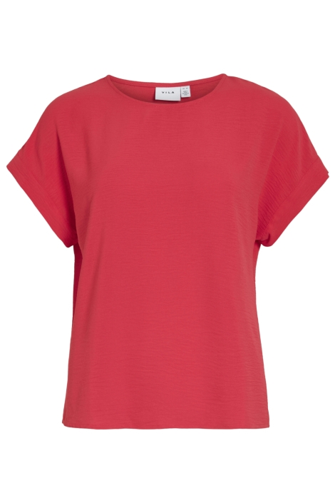 Vila rode dames t-shirt | Vooraanzicht