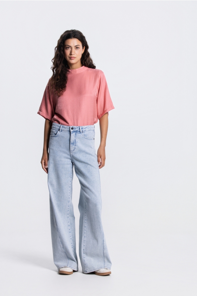 Juffrouw Jansen roze dames blouse | Model