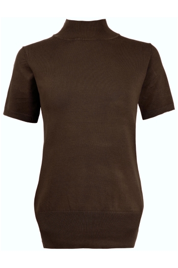 NED Trui MAYA 1 2 RMB BREI 26W1 U106 01 696 GANACHE BROWN