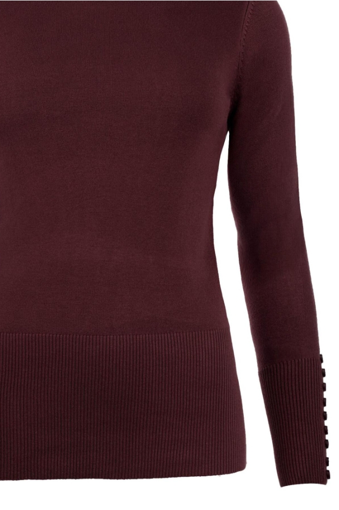 NED bordeaux dames trui | Close up