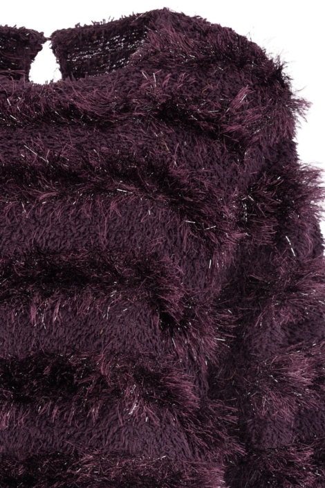 NED bordeaux dames trui | Close up